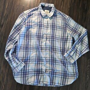 JACH'S GIRLFRIEND Brushed Flannel Western Style Plaid Shirt NWOT/SIZE XL